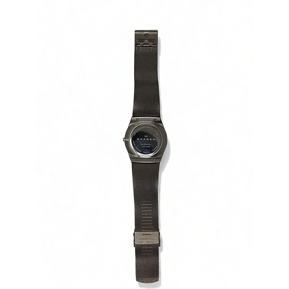 Minimalist Modern Skagen Melbye Titanium Mesh Strap Watch 40mm Dress Accessory
